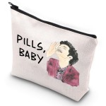 G2TUP John Raffio Travel Cosmetic Bag Leslie & Tom Fans Gift Pills Baby Zipper Pouch Bag Parks Manager Merch (Pills Baby MG)