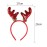 Dzrige Christmas Reindeer Antler Headband Sequin Reindeer Hair Bands Moose Antler Headpiece Deer Antlers Headdress for Xmas New Year Halloween Easter Party Gift (2Pcs)