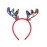 Dzrige Christmas Reindeer Antler Headband Sequin Reindeer Hair Bands Moose Antler Headpiece Deer Antlers Headdress for Xmas New Year Halloween Easter Party Gift (2Pcs)