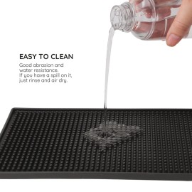 Segbeauty 11.8 x5.9 Barber Station Mat, Anti-Slip Flexible PVC Countertop Protector for Salon Tools, Clippers, Bar Service