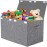 VERONLY Large Toy Box Chest Storage with Lid - Collapsible Kids Toys Boxes Organizer Bins Baskets with Handles for Boys,Girls,Nursery,Playroom,Clothes,Blanket,Bedroom( Gray)