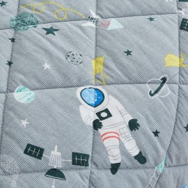Brandream 4-Piece Toddler Bedding Sets for Boys Space Rocket Galaxy Bed Sheet Set Girls Includes Comforter, Top Flat Sheet, Fitted Sheets and Pillowcases, Cotton