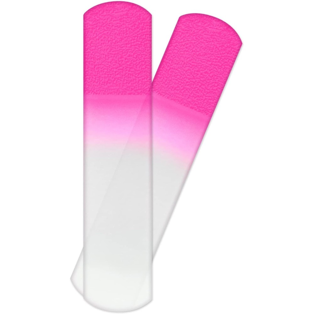 SIUSIO 2Pcs Pink Glass Foot File Pedicure Rasp Dead Skin Remover Calluses Corn Coarse Hard Skin Remover Professional Pedicure Tools Smooth Foots Care Tool for Soft Feet Premium Foot Scrubber