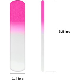 SIUSIO 2Pcs Pink Glass Foot File Pedicure Rasp Dead Skin Remover Calluses Corn Coarse Hard Skin Remover Professional Pedicure Tools Smooth Foots Care Tool for Soft Feet Premium Foot Scrubber