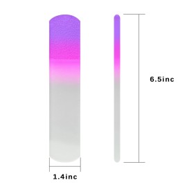 SIUSIO 2Pcs Crystal Glass Foot File Pedicure Rasp Calluses Corn Coarse Hard Skin Remover Professional Pedicure Tools Gradient Rainbow Color Smooth Foots Care Tool for Soft Feet Premium Foot Scrubber