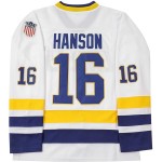 Hanson Brothers 16 Jack Charlestown Chiefs Slap Shot White Moive Hockey Jersey Stitched Letters and Numbers S-XXXL