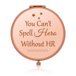Jielahua HR Appreciation Gifts Human Resources Gifts for Women Thank You Gifts Rose Gold Compact Mirror HR Director Gift Retirement Gift HR Manager Gift Pocket Makeup Mirror Christmas Birthday Gift