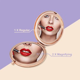 Jielahua HR Appreciation Gifts Human Resources Gifts for Women Thank You Gifts Rose Gold Compact Mirror HR Director Gift Retirement Gift HR Manager Gift Pocket Makeup Mirror Christmas Birthday Gift