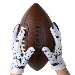 RSPGO Kids Football Gloves Youth Enhanced Grip Silicone Wide Receiver Gloves,Friesian Cattle XS/S