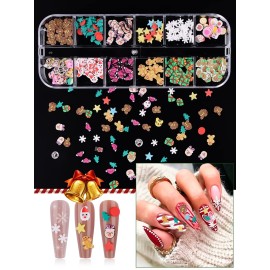 Lorvain 3D Xmas Nail Flakes Charms Sequins Heart Star Snowflake Santa Claus Flake Nail Art Slime Glitters for Women Girls DIY Face Body Decoration (4 Box) Lorvain 3D Xmas Nail Flakes Charms Sequins Heart Star Snowflake Santa Claus Flake Nail Art Slime Glitters for Women Girls DIY Face Body Decoration (4 Box)