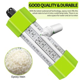 BLUERICE 12V 70W Underwater Light IP68 108-LED 3500 Lumen Night Fishing Finder Lamp, Ice Fishing Light, Lure Bait Lamp with 5M / 16.5 FT Cord (70W/108LED/GREEN)