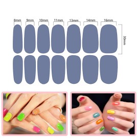 SILPECWEE 224 Pieces 16 Sheets Nail Polish Strips Solid Color Nail Polish Stickers Nail Wraps for Women Self Adhesive Nail Art Stickers with Nail File (Light Colour)
