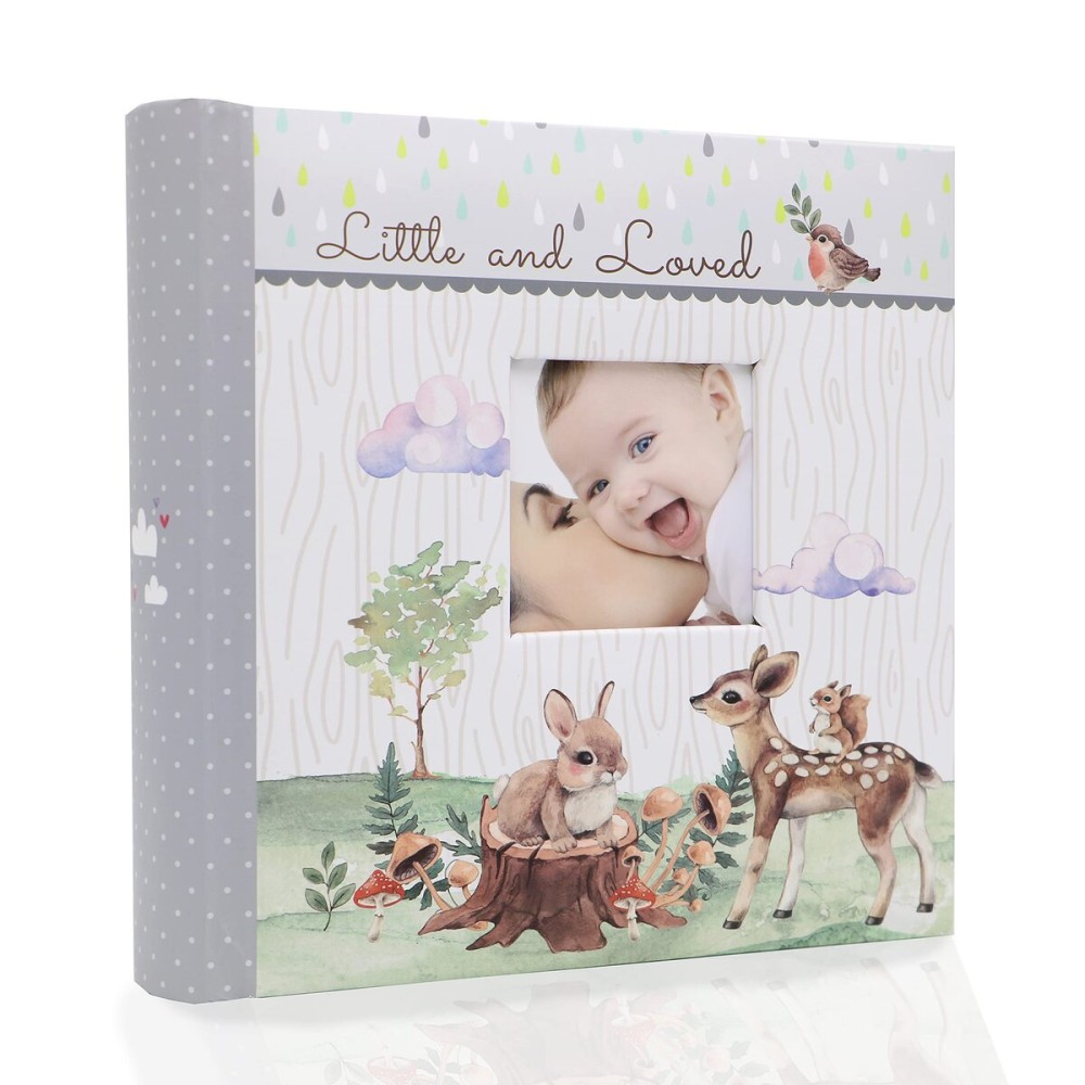 Holoary Baby Photo Album 4 x 6 160 Photos, Newborn Baby Keepsake Gifts for Baby Boy/Girl and New Parents, Woodland Animals Design