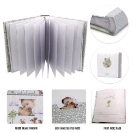 Holoary Baby Photo Album 4 x 6 160 Photos, Newborn Baby Keepsake Gifts for Baby Boy/Girl and New Parents, Woodland Animals Design