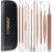 Pimple Popper Tool Kit, MENOLY 10 Pcs Blackhead Remover Comedone Extractor Acne Removal Kit for Blemish, Whitehead Popping,Zit Removing for Nose Face Tools with a Leather Bag (Rose Gold)