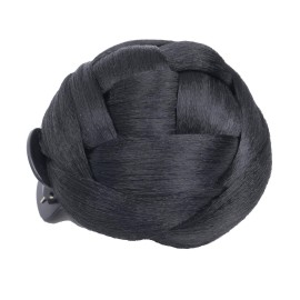 IMISSU Braided Chignon Dancer Hair Donut Hairpieces Scrunchie Claw Hair Bun Updo for Wedding Party (M3 Black) IMISSU Braided Chignon Dancer Hair Donut Hairpieces Scrunchie Claw Hair Bun Updo for Wedding Party (M3 Black)