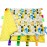 1 PC Yellow Car Big Size Baby Tag Blanket, Soft Baby Security Label, Taggy Blanket for Toddler Gift (21.7x17.7)