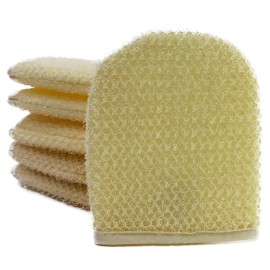 PPHAO Facial Cleansing Sponge - Exfoliating Facial Cleansing Cloths Gloves Mitts - Softweave Exfoliating Washcloths - 6 Pack