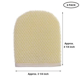 PPHAO Facial Cleansing Sponge - Exfoliating Facial Cleansing Cloths Gloves Mitts - Softweave Exfoliating Washcloths - 6 Pack