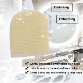 PPHAO Facial Cleansing Sponge - Exfoliating Facial Cleansing Cloths Gloves Mitts - Softweave Exfoliating Washcloths - 6 Pack
