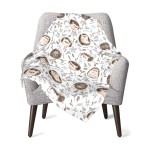 Majoug Hedgehog Blanket Sofa Comfort Warm Flannel Throw Blankets for Bed Living Room 30 x 40 Inch(76x102cm)