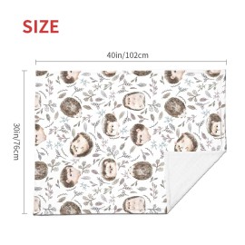 Majoug Hedgehog Blanket Sofa Comfort Warm Flannel Throw Blankets for Bed Living Room 30 x 40 Inch(76x102cm)