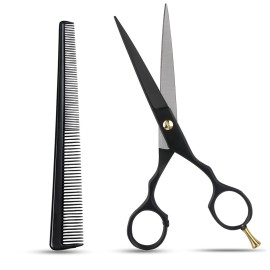 6.5 Professional Hair Cutting Scissors- Sharp Edged Barber Scissors with Comb-Extremely Sharp Hair Scissors for Men/Women/Pet (Hair Scissors)