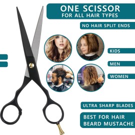 6.5 Professional Hair Cutting Scissors- Sharp Edged Barber Scissors with Comb-Extremely Sharp Hair Scissors for Men/Women/Pet (Hair Scissors) 6.5 Professional Hair Cutting Scissors- Sharp Edged Barber Scissors with Comb-Extremely Sharp Hair Scissors for Men/Women/Pet (Hair Scissors)