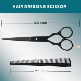 6.5 Professional Hair Cutting Scissors- Sharp Edged Barber Scissors with Comb-Extremely Sharp Hair Scissors for Men/Women/Pet (Hair Scissors) 6.5 Professional Hair Cutting Scissors- Sharp Edged Barber Scissors with Comb-Extremely Sharp Hair Scissors for Men/Women/Pet (Hair Scissors)