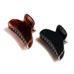 Bellefixe Premium Acetate Jaw Clips (5cm, Tortoise/Black)