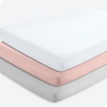 Bare Home 3-Pack Fitted Crib Sheet - Premium 1800 Ultra-Soft Microfiber - Breathable - Baby Sheet - for Boys & Girls - Fits Standard Crib and Toddler Mattresses (Pink Slipper/Cloud Grey/White)