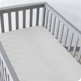 Bare Home 3-Pack Fitted Crib Sheet - Premium 1800 Ultra-Soft Microfiber - Breathable - Baby Sheet - for Boys & Girls - Fits Standard Crib and Toddler Mattresses (Pink Slipper/Cloud Grey/White)