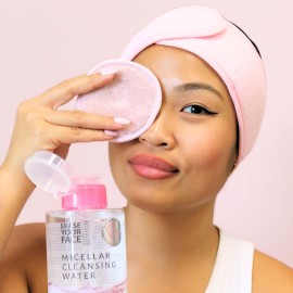 ERASE YOUR FACE Eco-Friendly + Reusable Makeup Remover Cloths - Microfiber Makeup Rounds to Cleanse Skin & Lift Cosmetics - Water Activated, Dual Sided Design for Easy Use (10 Count)