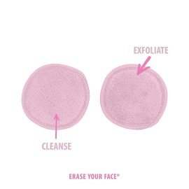 ERASE YOUR FACE Eco-Friendly + Reusable Makeup Remover Cloths - Microfiber Makeup Rounds to Cleanse Skin & Lift Cosmetics - Water Activated, Dual Sided Design for Easy Use (10 Count)