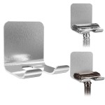 Linkidea 2 Pack Wall Mount Shaver Holder for Shower, Self Adhesive Hook Hanger Stand, Bathroom Wall Mounted Razor Holder Compatible with Vikings, Merkur Double Edge Safety Razor