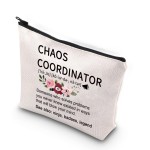 WCGXKO Chaos Coordinator Funny Definition Zipper Pouch Makeup Bag (Chaos CoordinatorD)