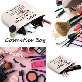 WCGXKO Chaos Coordinator Funny Definition Zipper Pouch Makeup Bag (Chaos CoordinatorD)