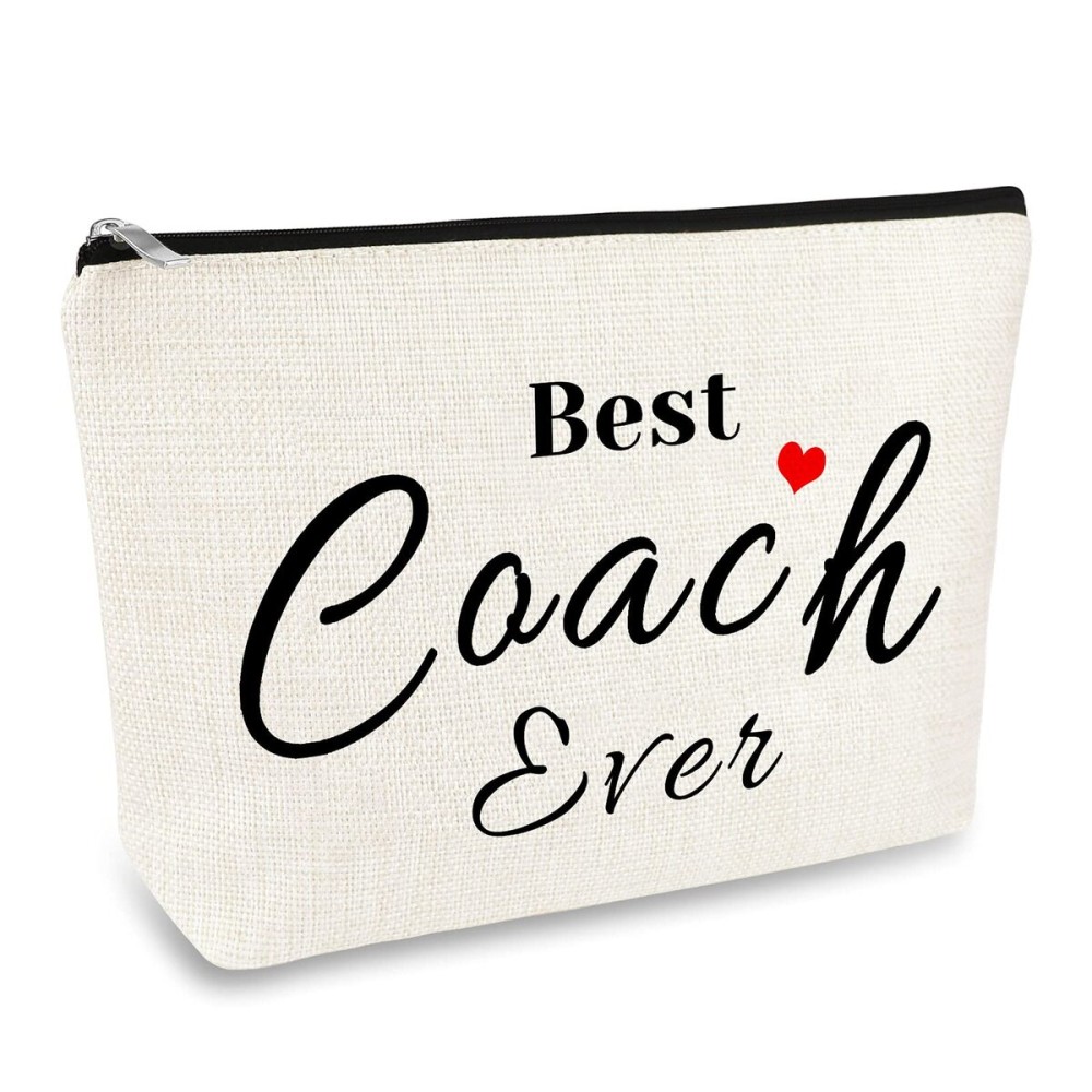 Coach Gifts Coach Thank You Gifts Makeup Bag Gift for Women Cosmetic Bag Appreciation Birthday Gift for Coaches Teacher Soccer Football Cheer Baseball Volleyball Swim Dive Gym Coaches Toiletry Pouch