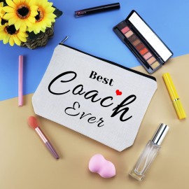 Coach Gifts Coach Thank You Gifts Makeup Bag Gift for Women Cosmetic Bag Appreciation Birthday Gift for Coaches Teacher Soccer Football Cheer Baseball Volleyball Swim Dive Gym Coaches Toiletry Pouch
