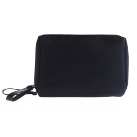 Kososuru Small Makeup Bag for Purse Portable Waterproof Cosmetic Bag Travel Makeup Pouch for Women (All black, Square)