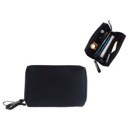 Kososuru Small Makeup Bag for Purse Portable Waterproof Cosmetic Bag Travel Makeup Pouch for Women (All black, Square)