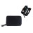 Kososuru Small Makeup Bag for Purse Portable Waterproof Cosmetic Bag Travel Makeup Pouch for Women (All black, Square)