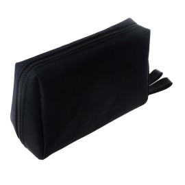 Kososuru Small Makeup Bag for Purse Portable Waterproof Cosmetic Bag Travel Makeup Pouch for Women (All black, Square)