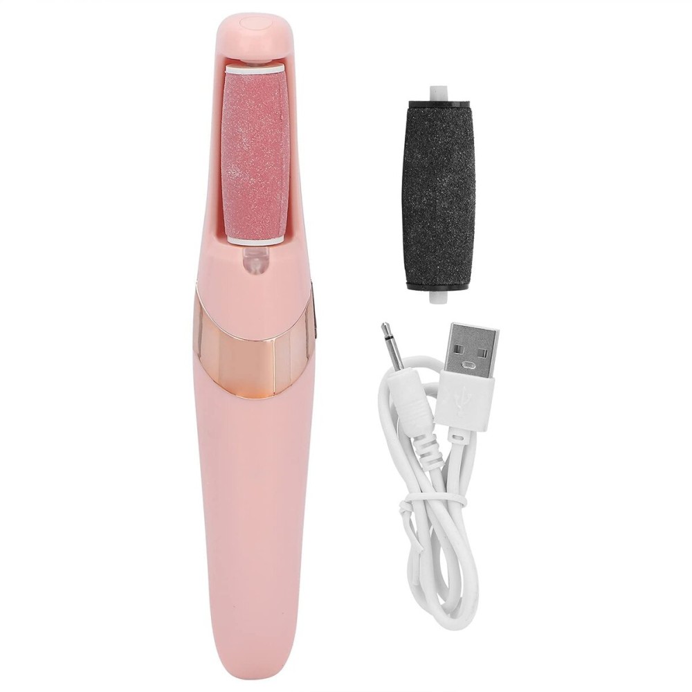 Electric Foot File, Portable Rechargeable Foot Callus Removers, Electronic Foot Grinder, Professional Pedicure Tools Feet Care for Dead, Hard Cracked Dry Skin (Pink)