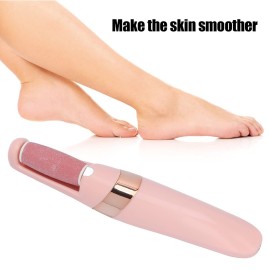 Electric Foot File, Portable Rechargeable Foot Callus Removers, Electronic Foot Grinder, Professional Pedicure Tools Feet Care for Dead, Hard Cracked Dry Skin (Pink)
