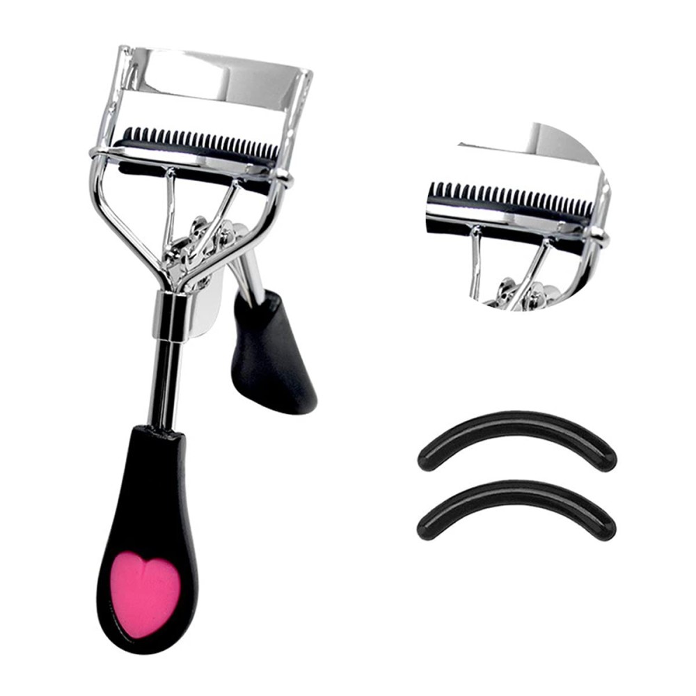 Dr.Pedi Eyelash Curlers with Comb Professional Makeup Tool with Eyelash Curler Refills Pads Pinch