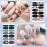 SILPECWEE 20 Sheets Christmas Nail Polish Strips Full Nail Wraps for Women Self Adhesive Nail Polish Stickers Holiday Manicure Stickers for Nail Art with Nail File (Chic Style)