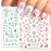 SILPECWEE 12 Sheets Christmas Nail Art Stickers Self Adhesive Nail Stickers Holiday Nail Decals Nail Design Stickers 3D Nail Decoration Kit