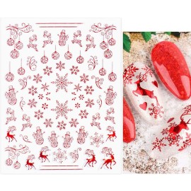 SILPECWEE 12 Sheets Christmas Nail Art Stickers Self Adhesive Nail Stickers Holiday Nail Decals Nail Design Stickers 3D Nail Decoration Kit SILPECWEE 12 Sheets Christmas Nail Art Stickers Self Adhesive Nail Stickers Holiday Nail Decals Nail Design Stickers 3D Nail Decoration Kit