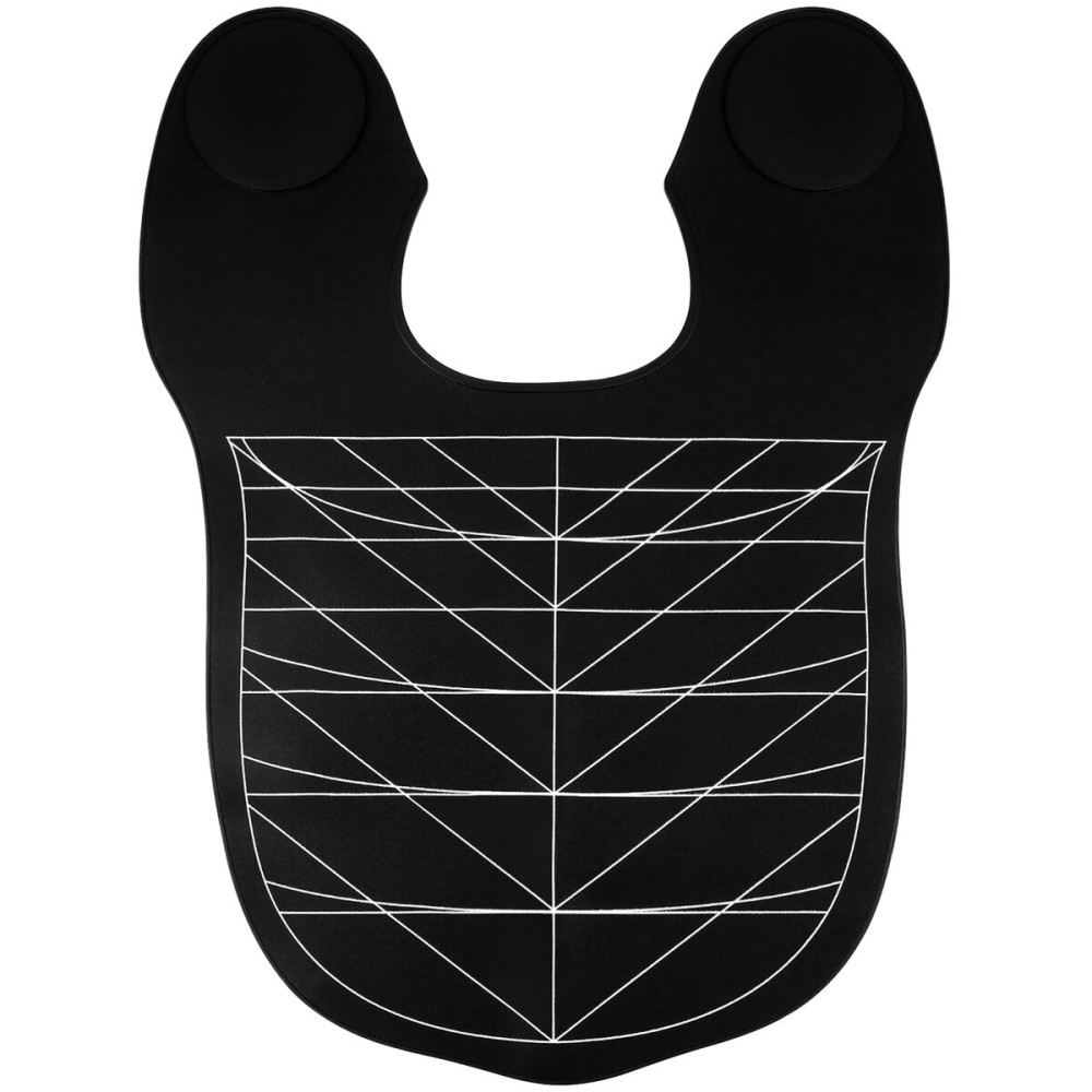 Lurrose Salon Hair Cutting Collar Cape, Hair Cutting Cape Angular and Straight Cutting Guidelines Hair Dye Cape for Hairdressing Black